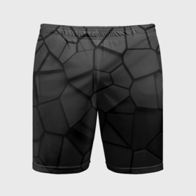 Мужские шорты спортивные с принтом Черные стальные плиты в Тюмени,  |  | Тематика изображения на принте: 