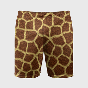 Мужские шорты спортивные с принтом Текстура жирафа ,  |  | 
