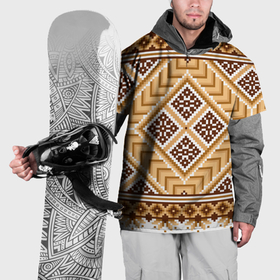 Накидка на куртку 3D с принтом Индейский пиксельный орнамент в Тюмени, 100% полиэстер |  | 