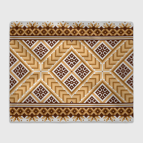 Плед 3D с принтом Индейский пиксельный орнамент в Тюмени, 100% полиэстер | закругленные углы, все края обработаны. Ткань не мнется и не растягивается | 