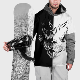 Накидка на куртку 3D с принтом Drain Face ZXC в Санкт-Петербурге, 100% полиэстер |  | 