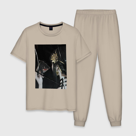 Мужская пижама хлопок с принтом Yors Forger eye   Семья шпиона в Санкт-Петербурге, 100% хлопок | брюки и футболка прямого кроя, без карманов, на брюках мягкая резинка на поясе и по низу штанин
 | 
