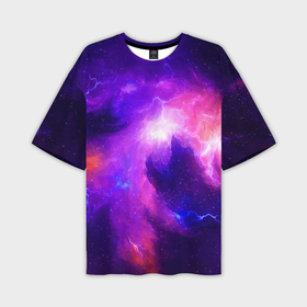 Мужская футболка OVERSIZE 3D с принтом Бескрайнее космическое пространство в Курске,  |  | Тематика изображения на принте: 