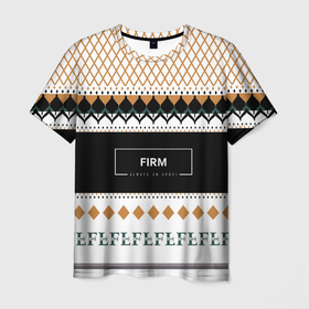 Мужская футболка 3D с принтом FIRM как свитер из детства в Курске, 100% полиэфир | прямой крой, круглый вырез горловины, длина до линии бедер | 
