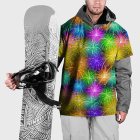Накидка на куртку 3D с принтом Салют разноцветный в Курске, 100% полиэстер |  | Тематика изображения на принте: 