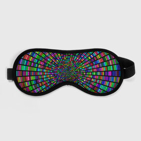 Маска для сна 3D с принтом Цветная спираль   оптическая иллюзия в Екатеринбурге, внешний слой — 100% полиэфир, внутренний слой — 100% хлопок, между ними — поролон |  | 