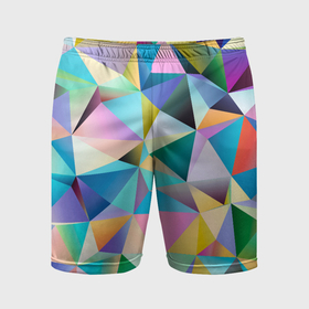 Мужские шорты спортивные с принтом Полигональная текстура ,  |  | 