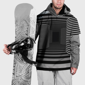 Накидка на куртку 3D с принтом Коридор   оптическая иллюзия в Екатеринбурге, 100% полиэстер |  | 
