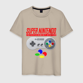 Мужская футболка хлопок с принтом Super nintendo joystick в Курске, 100% хлопок | прямой крой, круглый вырез горловины, длина до линии бедер, слегка спущенное плечо. | 