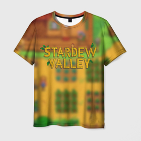 Мужская футболка 3D с принтом огород в Stardew Valley , 100% полиэфир | прямой крой, круглый вырез горловины, длина до линии бедер | 