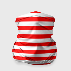 Бандана-труба 3D с принтом Красный полосатый новогодний леденец в Санкт-Петербурге, 100% полиэстер, ткань с особыми свойствами — Activecool | плотность 150‒180 г/м2; хорошо тянется, но сохраняет форму | 