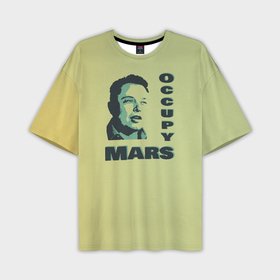 Мужская футболка OVERSIZE 3D с принтом Илон маск оккупант Марса ,  |  | 