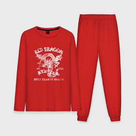 Мужская пижама хлопок (с лонгсливом) с принтом Red Dragon как у Доктора Хауса ,  |  | 