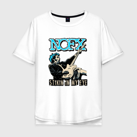 Мужская футболка хлопок Oversize с принтом Nofx панк рок группа , 100% хлопок | свободный крой, круглый ворот, “спинка” длиннее передней части | 