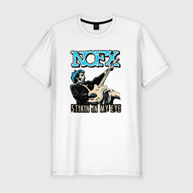 Мужская футболка хлопок Slim с принтом Nofx панк рок группа в Екатеринбурге, 92% хлопок, 8% лайкра | приталенный силуэт, круглый вырез ворота, длина до линии бедра, короткий рукав | 