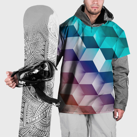 Накидка на куртку 3D с принтом Объёмные разноцветные кубы в Санкт-Петербурге, 100% полиэстер |  | Тематика изображения на принте: 