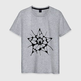 Мужская футболка хлопок с принтом Абстрактная звезда в Санкт-Петербурге, 100% хлопок | прямой крой, круглый вырез горловины, длина до линии бедер, слегка спущенное плечо. | 