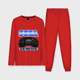 Мужская пижама хлопок (с лонгсливом) с принтом Sega genesis joystick в Новосибирске,  |  | 