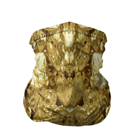 Бандана-труба 3D с принтом Золотая кожа в Тюмени, 100% полиэстер, ткань с особыми свойствами — Activecool | плотность 150‒180 г/м2; хорошо тянется, но сохраняет форму | Тематика изображения на принте: 