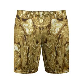 Мужские шорты спортивные с принтом Золотая кожа в Тюмени,  |  | Тематика изображения на принте: 