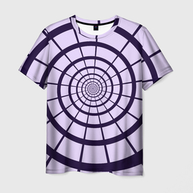 Мужская футболка 3D с принтом Спираль   оптическая иллюзия в Курске, 100% полиэфир | прямой крой, круглый вырез горловины, длина до линии бедер | 