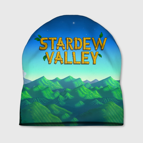 Шапка 3D с принтом Горы Stardew Valley в Курске, 100% полиэстер | универсальный размер, печать по всей поверхности изделия | Тематика изображения на принте: 