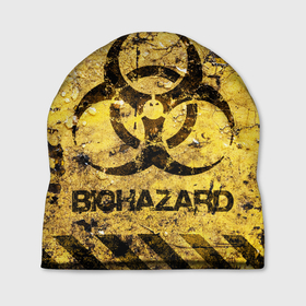 Шапка 3D с принтом Danger Biohazard , 100% полиэстер | универсальный размер, печать по всей поверхности изделия | 