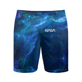 Мужские шорты спортивные с принтом Бескрайний космос   Nasa ,  |  | 