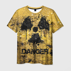 Мужская футболка 3D с принтом Danger radiation в Курске, 100% полиэфир | прямой крой, круглый вырез горловины, длина до линии бедер | Тематика изображения на принте: 