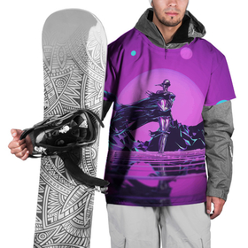 Накидка на куртку 3D с принтом Фантазийный силуэт    vaporwave в Тюмени, 100% полиэстер |  | 