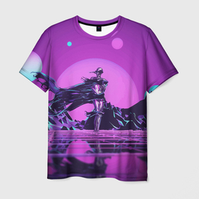 Мужская футболка 3D с принтом Фантазийный силуэт    vaporwave в Санкт-Петербурге, 100% полиэфир | прямой крой, круглый вырез горловины, длина до линии бедер | 