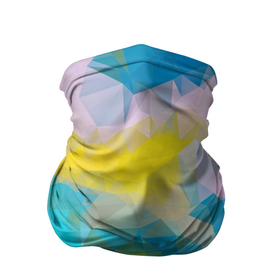 Бандана-труба 3D с принтом Blue abstraction в Екатеринбурге, 100% полиэстер, ткань с особыми свойствами — Activecool | плотность 150‒180 г/м2; хорошо тянется, но сохраняет форму | 