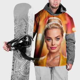 Накидка на куртку 3D с принтом Нейросеть   Барби Марго Робби в Кировске, 100% полиэстер |  | 