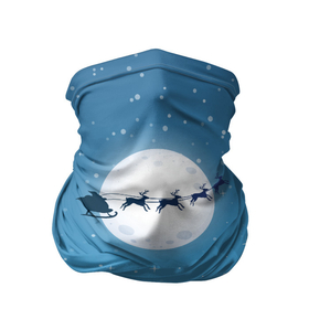 Бандана-труба 3D с принтом Новогодняя сказка дед мороз в Кировске, 100% полиэстер, ткань с особыми свойствами — Activecool | плотность 150‒180 г/м2; хорошо тянется, но сохраняет форму | 