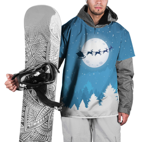 Накидка на куртку 3D с принтом Новогодняя сказка дед мороз , 100% полиэстер |  | Тематика изображения на принте: 