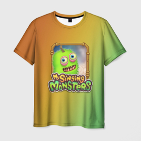 Мужская футболка 3D с принтом My Singing Monsters   Зерномех в Петрозаводске, 100% полиэфир | прямой крой, круглый вырез горловины, длина до линии бедер | 