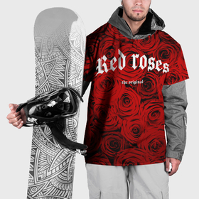Накидка на куртку 3D с принтом Красный розы в Кировске, 100% полиэстер |  | 