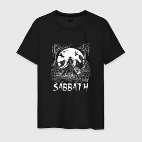 Мужская футболка хлопок с принтом Sabbath   шабаш ведьм в Тюмени, 100% хлопок | прямой крой, круглый вырез горловины, длина до линии бедер, слегка спущенное плечо. | 