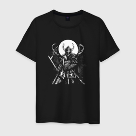Мужская футболка хлопок с принтом The mad knight в Санкт-Петербурге, 100% хлопок | прямой крой, круглый вырез горловины, длина до линии бедер, слегка спущенное плечо. | Тематика изображения на принте: 