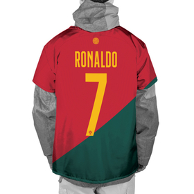 Накидка на куртку 3D с принтом Роналду ЧМ 2022 сборная Португалии в Курске, 100% полиэстер |  | 