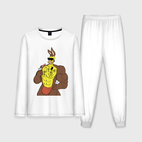 Мужская пижама хлопок (с лонгсливом) с принтом Homer Simpson   mighty rabbit в Белгороде,  |  | 