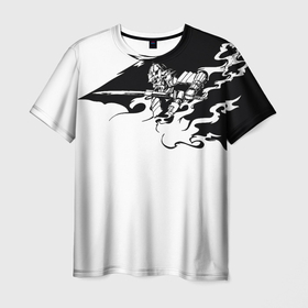 Мужская футболка 3D с принтом Дух воина самурая в Петрозаводске, 100% полиэфир | прямой крой, круглый вырез горловины, длина до линии бедер | Тематика изображения на принте: 