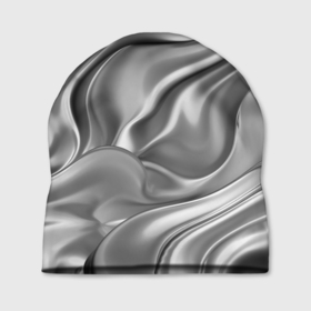 Шапка 3D с принтом Плавленное серебро в Белгороде, 100% полиэстер | универсальный размер, печать по всей поверхности изделия | Тематика изображения на принте: 