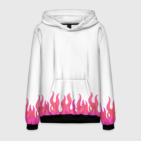 Мужская толстовка 3D Розовые языки огня: в Ухте, 100% полиэстер | двухслойный капюшон со шнурком для регулировки, мягкие манжеты на рукавах и по низу толстовки, спереди карман-кенгуру с мягким внутренним слоем. |