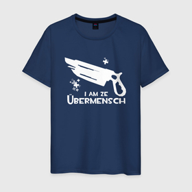 Мужская футболка хлопок с принтом Team fortress 2 ubermensch в Кировске, 100% хлопок | прямой крой, круглый вырез горловины, длина до линии бедер, слегка спущенное плечо. | 