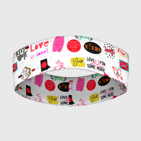 Повязка на голову 3D с принтом Love inscriptions в городе Новоалтайск,  |  | 