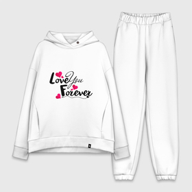 Женский костюм хлопок Oversize с принтом Love you forever в Петрозаводске,  |  | 