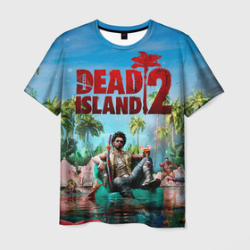 Мужская футболка 3D с принтом Dead island two в Новосибирске, 100% полиэфир | прямой крой, круглый вырез горловины, длина до линии бедер | Тематика изображения на принте: 