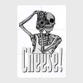 Магнитный плакат 2Х3 с принтом Скелет с фотоаппаратом   скажи сыр в Санкт-Петербурге, Полимерный материал с магнитным слоем | 6 деталей размером 9*9 см | Тематика изображения на принте: 