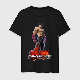 Мужская футболка хлопок с принтом Tekken 5   Jin Kazama в Белгороде, 100% хлопок | прямой крой, круглый вырез горловины, длина до линии бедер, слегка спущенное плечо. | 
